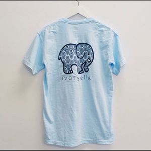 IVORY ELLA LIGHT BLUE SHORT SLEEVE TEE